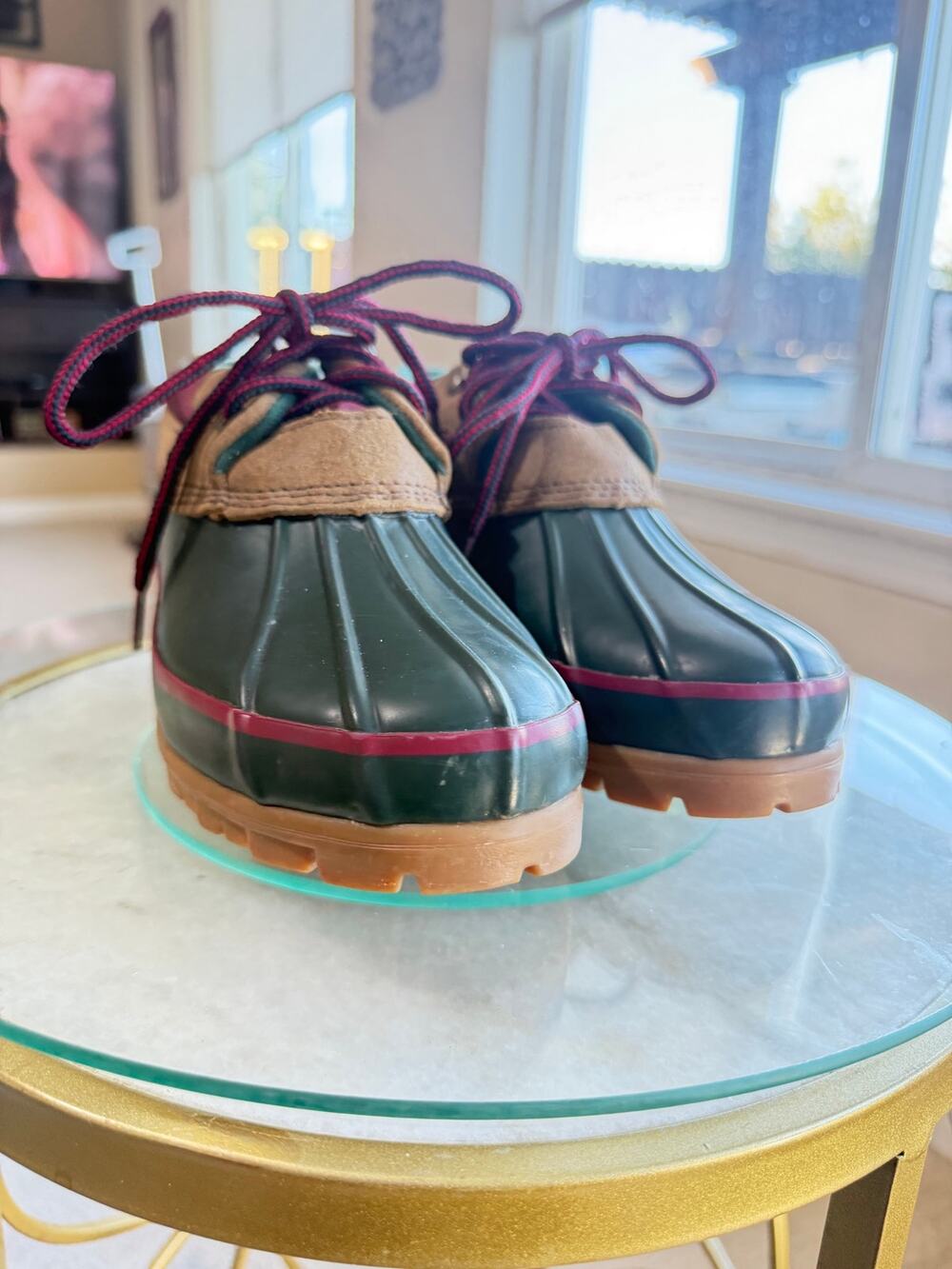 G.H. Bass Ontario Thermolite Duck Shoes Women’s 8 Green Rain Boots